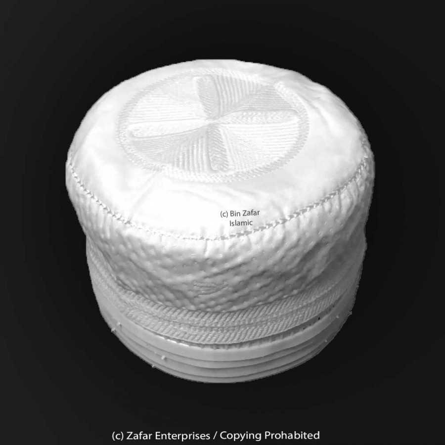 Al Mumtaz Saudi Bokies / Junaid Jamshed's Cap or Topi - Imported from KSA (100% Cotton)
